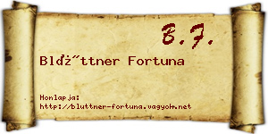 Blüttner Fortuna névjegykártya